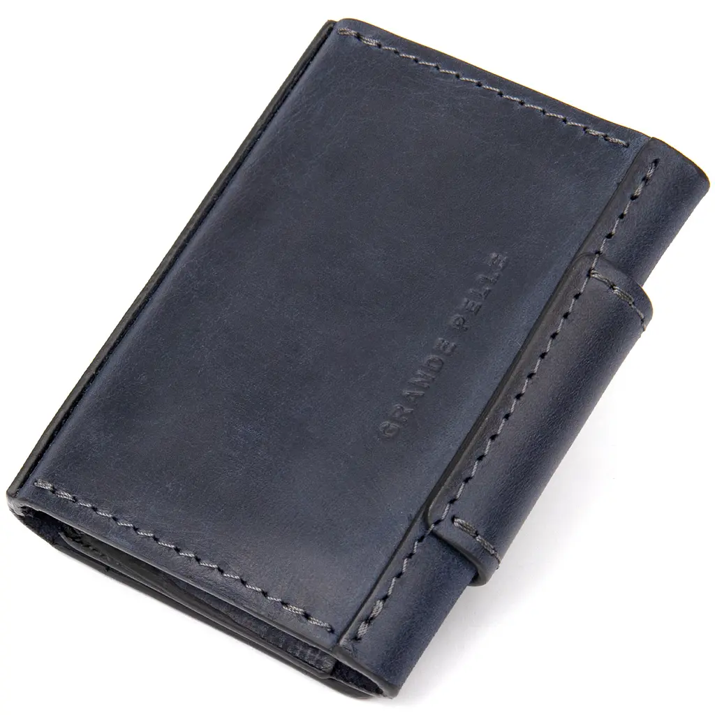 Визитница кожаная GRANDE PELLE 7х10х1.5 см acs0018797 - фото 2