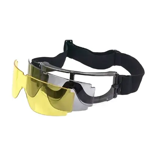 Тактические очки маска Goggles + сменные линзы (Black) - фото 2