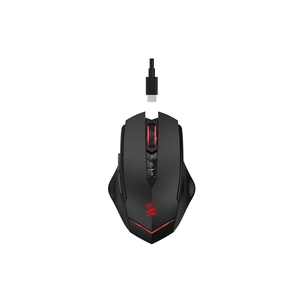 Мишка A4Tech Bloody R80 Plus Wireless/USB Black Skull (4711421003018) - фото 2