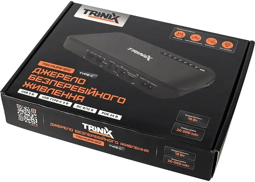 Источник бесперебойного питания Trinix 18 ВА / 18 Вт / 5 А*ч (42-00149) - фото 4