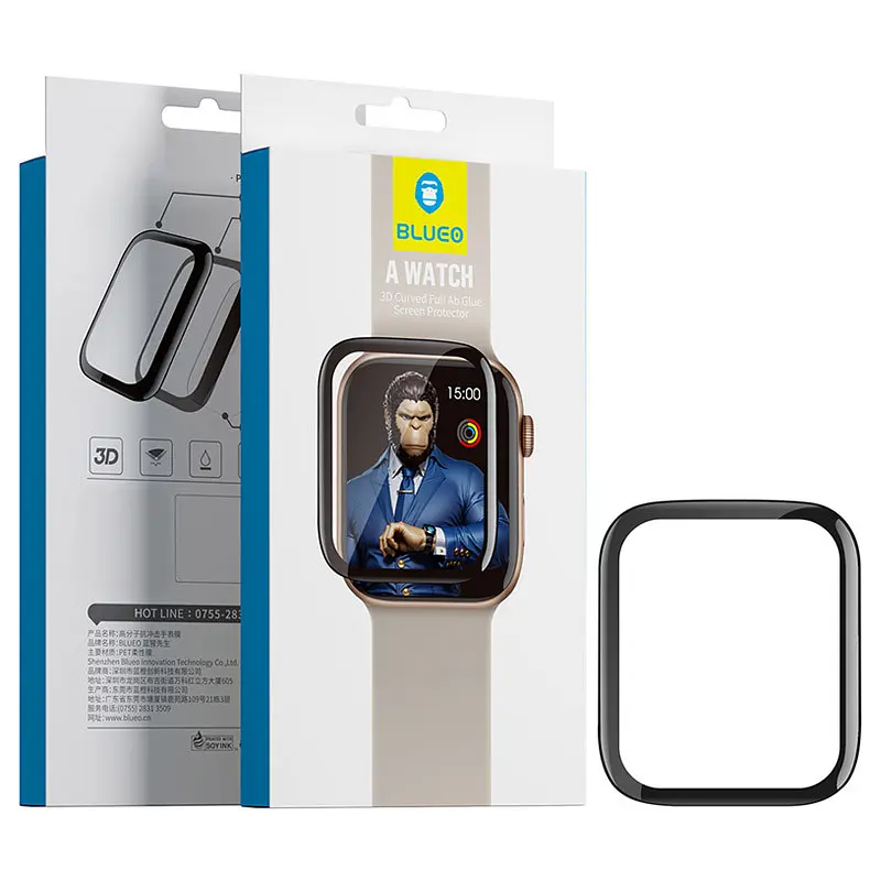 Полімерна 3D плівка High-Molecule для Apple Watch 7/8/9 41mm Чорний Blueo teh0030678