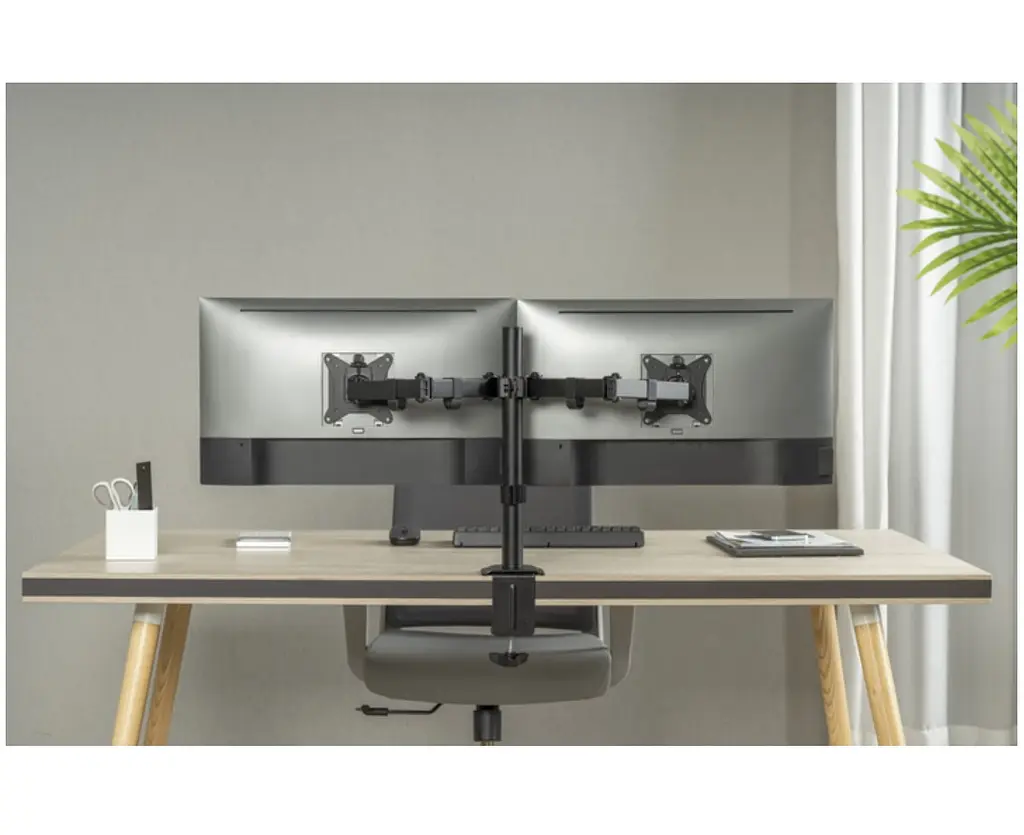 Кронштейн настольный для двух мониторов 17-32 дюйма OfficePro OPMA-102 Black - фото 15