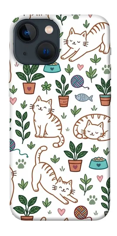 TPU чохол Demsky Cats pattern для Apple iPhone 13 mini (5.4")