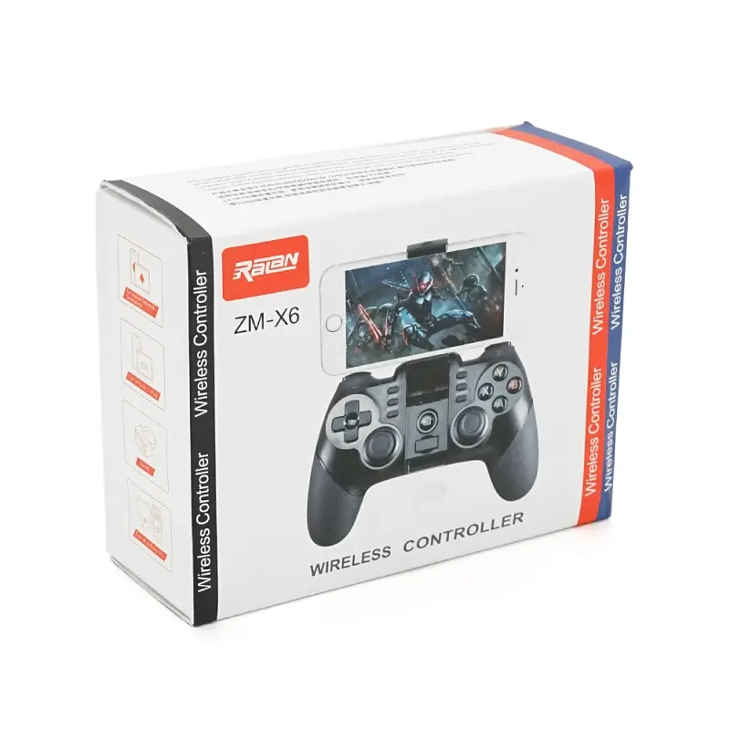 Бездротовий геймпад Voltronic ZM-X6 для iOS, Android, Switch, PS3 та PC чорно-синій - фото 5
