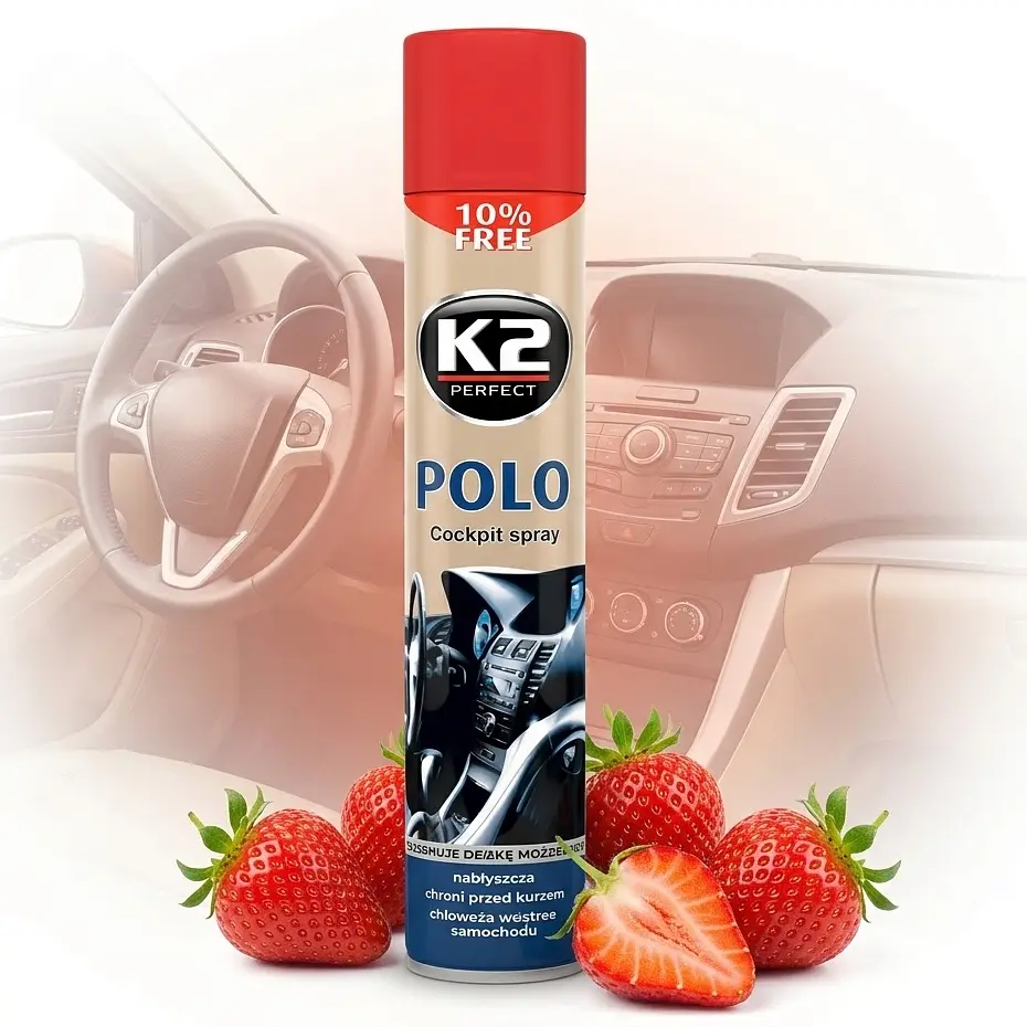 Поліроль торпеди спрей K2 Polo Strawberry (Полуниця) 750 мл (K20137)