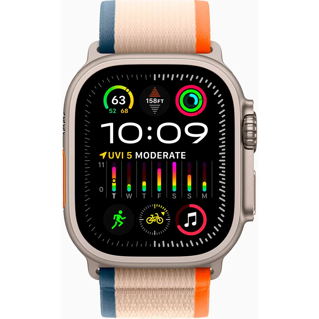 Смарт-годинник Apple Watch Ultra 2 49mm Titanium Case with Orange/Beige Trail Loop S/M [MRF13] [92637] - фото 2