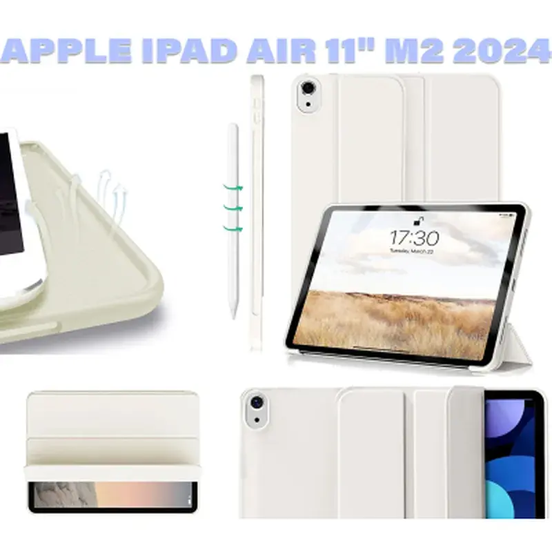 Чохол до планшета BeCover Tri Fold Soft TPU Silicone Apple iPad Air 11" M2/M3 (2024/2025) Beige (711735) - фото 6