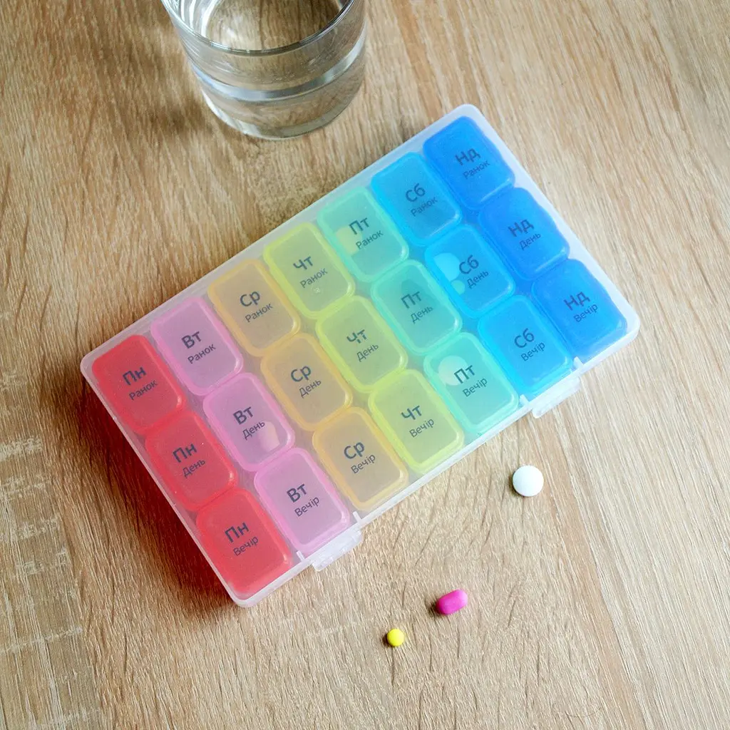 Органайзер для таблеток МВМ My Home PC-03 7 днів 17.5х10.7х2.7 см прозорий (PC-03 T) - фото 9