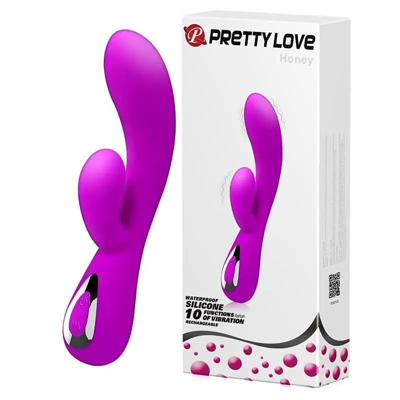 Вібратор-кролик Pretty Love Honey, 19 см (фіолетовий)