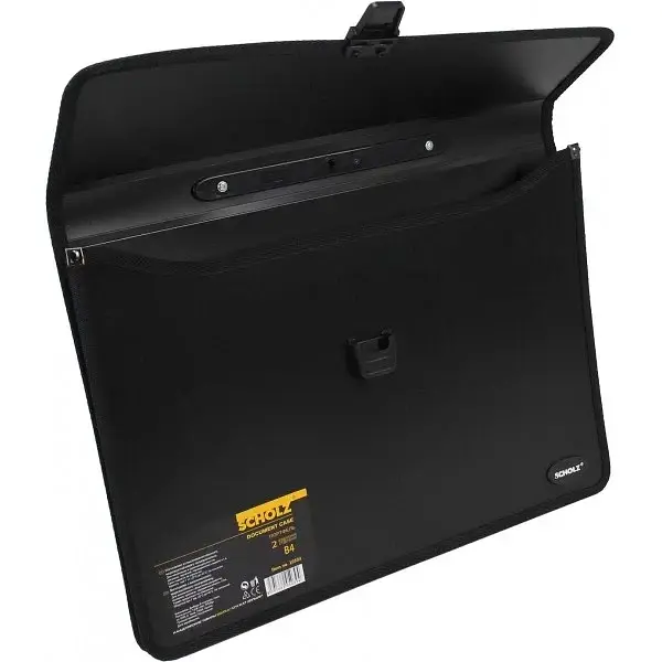 Портфель Scholz B4 2 відділення чорний 10503 - фото 2