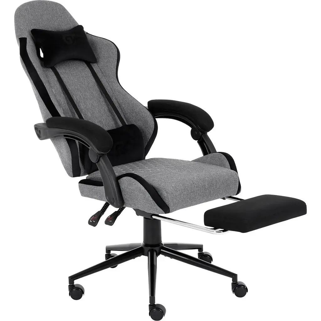 Геймерське крісло GT Racer X-2324 Fabric Gray/Black Suede [121430] - фото 3