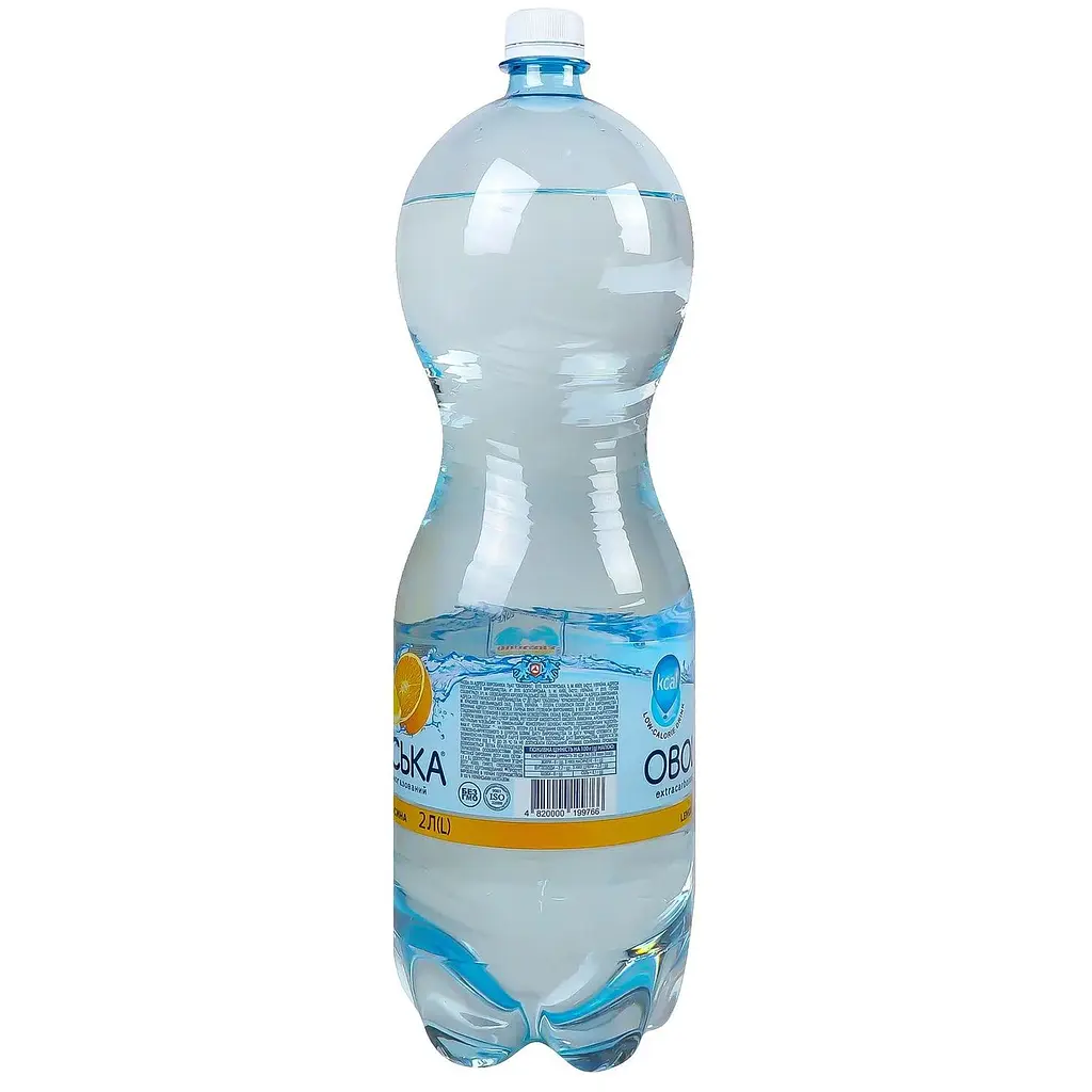 Вода мінеральна Оболонська Лимон та апельсин сильногазована 2л - фото 3