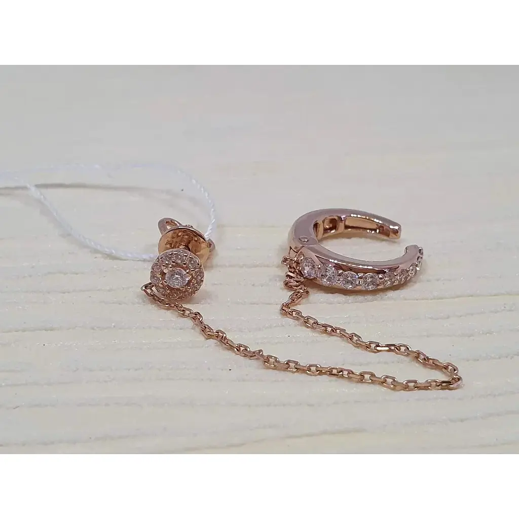 Золотая серьга-каффа на хеликс Favoritum. 211251 - фото 4