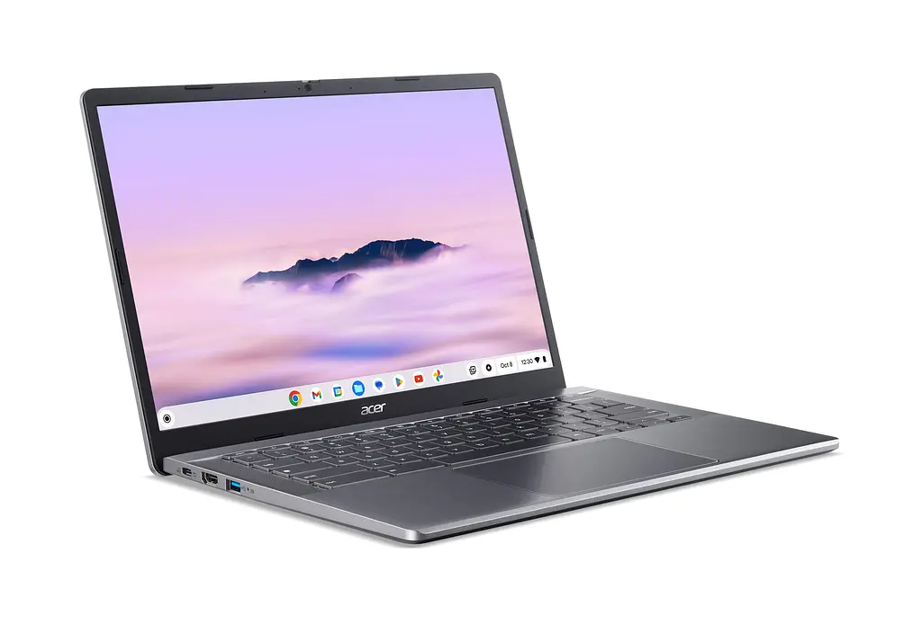Ноутбук Acer Chromebook Plus CB514-3HT 14' WUXGA IPS Touch, AMD R3-7320C, 8GB, F512GB, UMA, ChromeOS, серый (NX.KP9EU.001) - фото 2