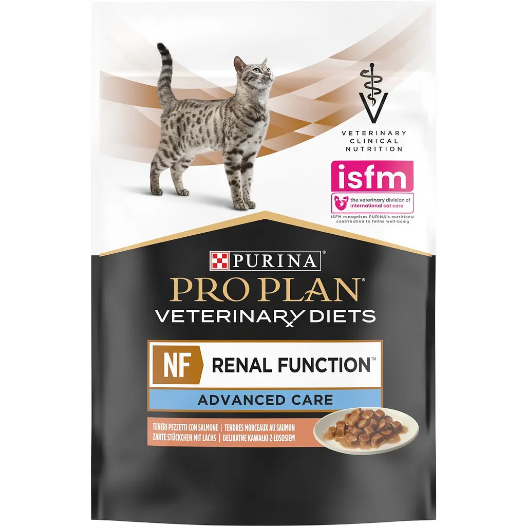 Набір вологого корму для котів Purina Pro Plan Veterinary Diets NF Renal Function Advanced Care з лососем 850 г (10 шт. x 85 г) (12278452) - фото 5