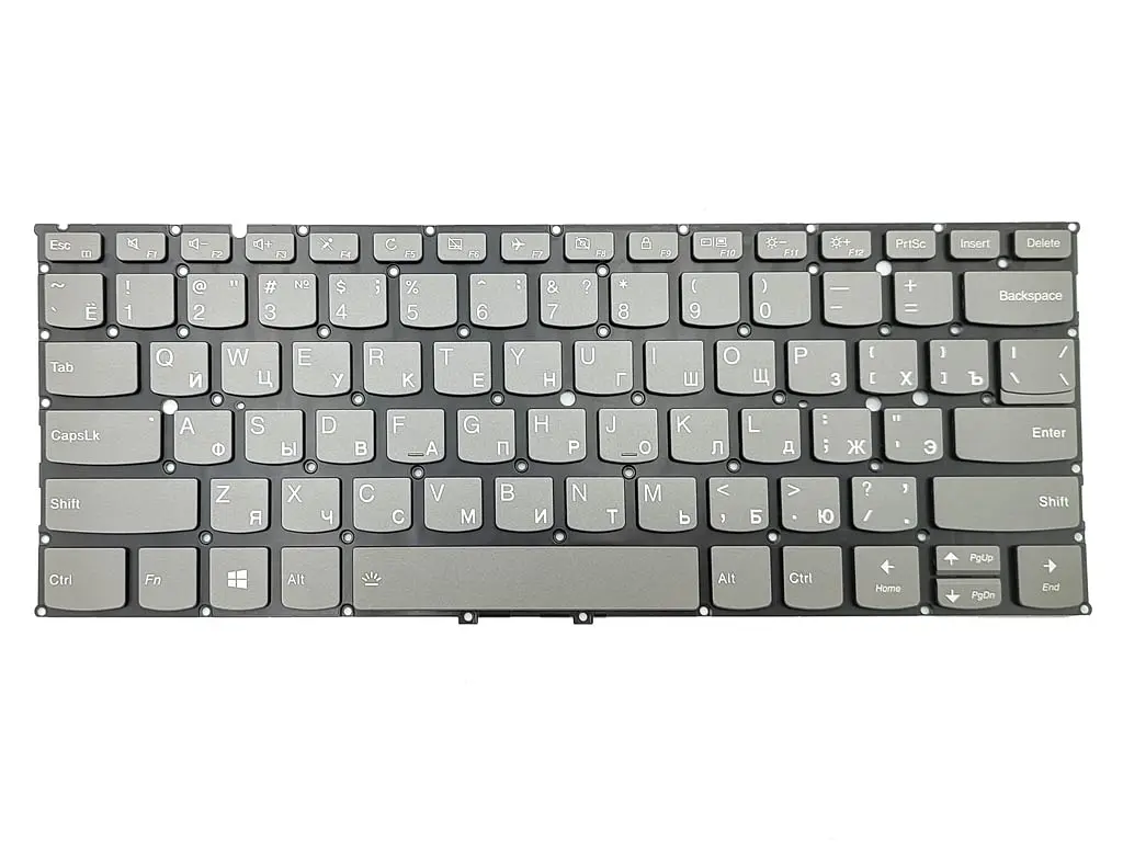 Клавіатура для Lenovo Yoga 920-13IKB, Yoga 6 pro, Flex Pro-13IKB (RU Gray з підсвічуванням) - фото 3