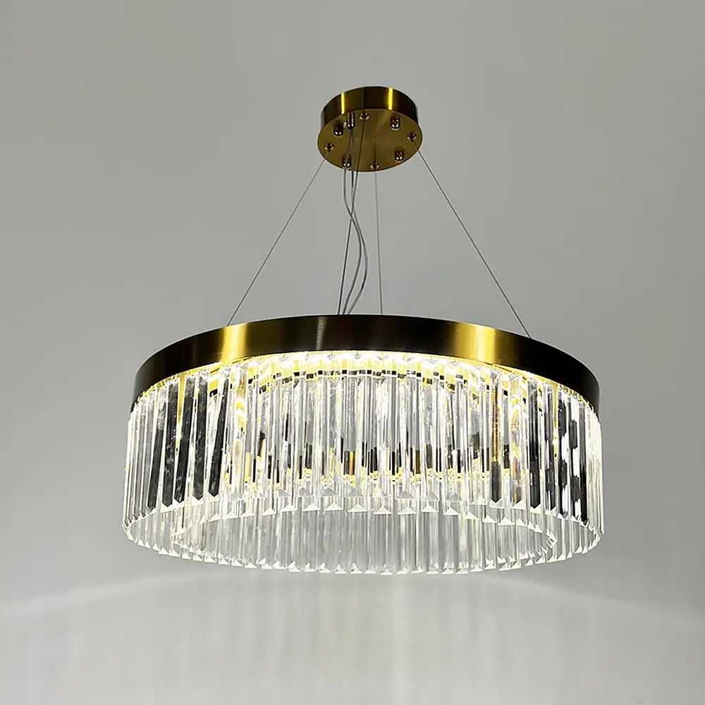 Люстра в латунном кольцевом корпусе с хрусталем Ø 60 см | Line F | Ст. MJ310-600 AB - фото 5