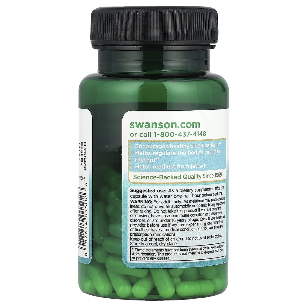 Мелатонин Swanson Melatonin 3 мг 120 капсул - фото 3