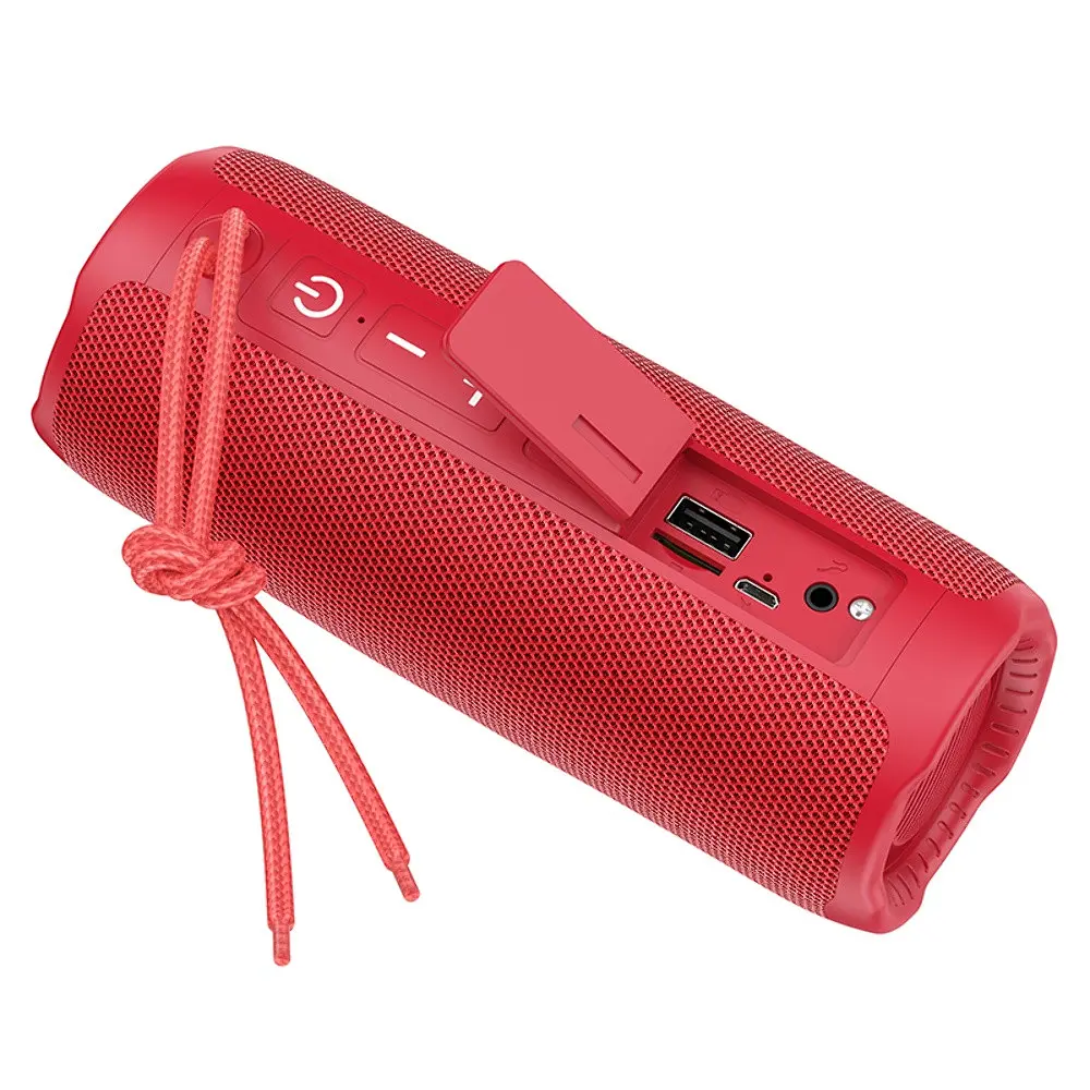 Портативна bluetooth колонка Hoco HC16 TWS з LED підсвічуванням червоний - фото 3