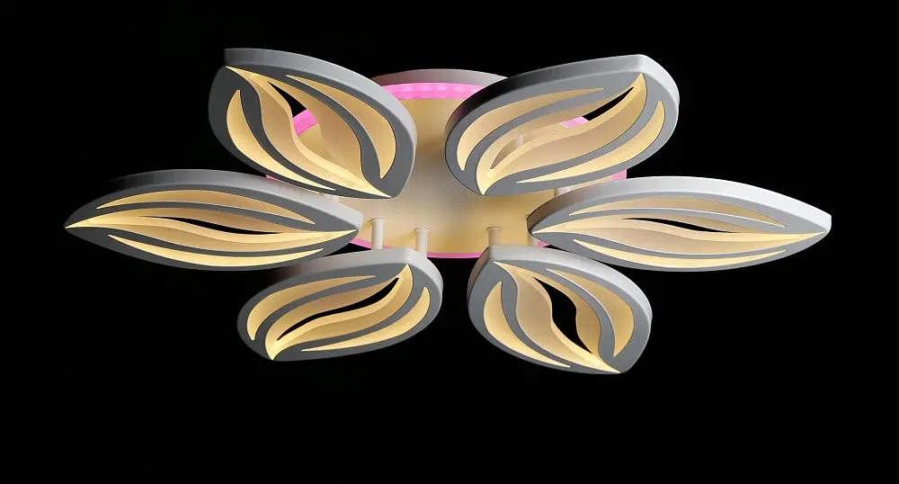 Люстра стельова LED Splendid Ray LK23/6, 160W, білий, сучасний стиль з пультом, регулювання світла - фото 3