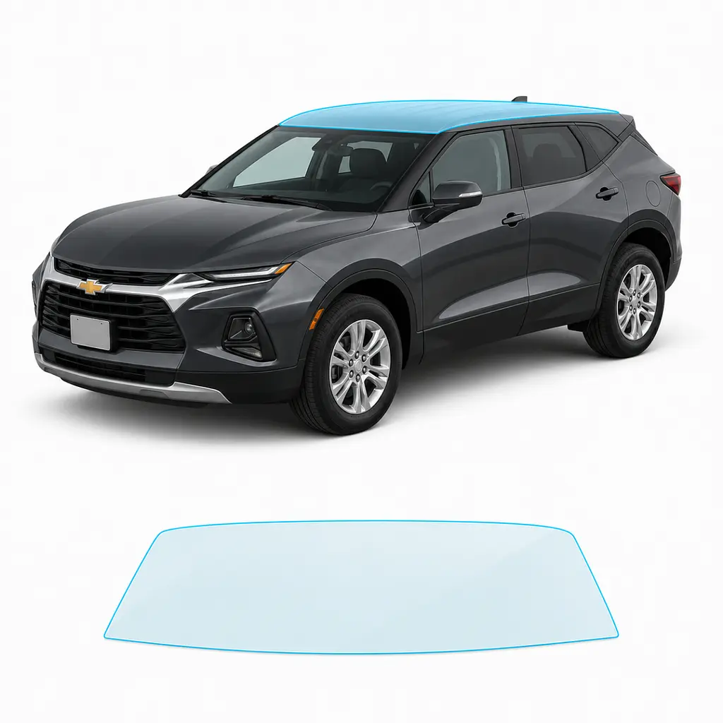 Антигравійна захисна бронеплівка за лекалами для Chevrolet Blazer III 2019-2022 - зона даху