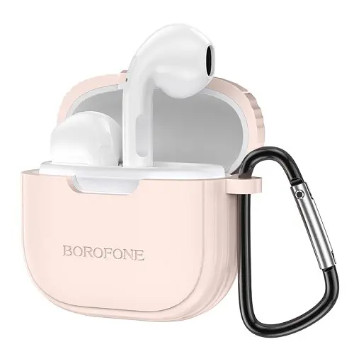 Наушники беспроводные Borofone BW29 Charm true wireless BT headset TWS розовые - фото 3