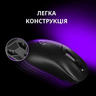 Комп'ютерна мишка Lorgar MSA10W Wireless Gaming Black (LRG-MSA10W-BK) - фото 4
