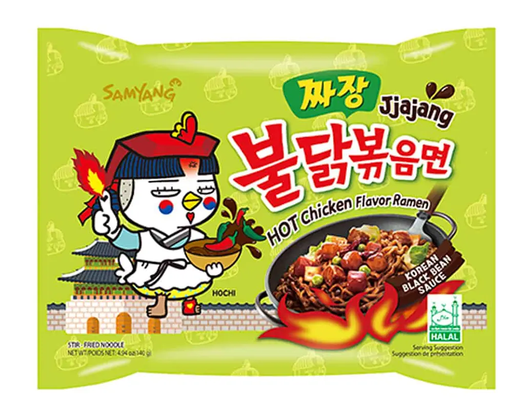 Локшина швидкого приготування Samyang Buldak Ramen Jjajang Hot Chicken Flavor 140 г
