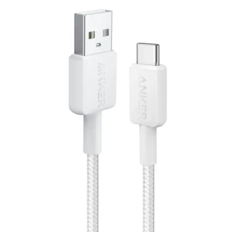 Кабель для передачи данных Anker 322 USB 2.0 AM to USB-C 0.9 m White (A81H5H21/A81H5G21)