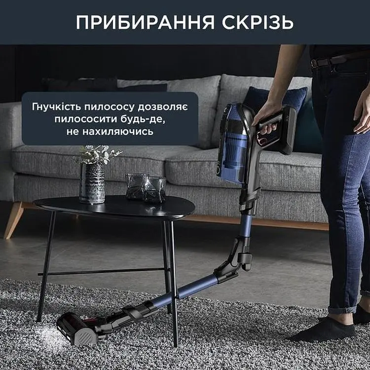 Пылесос Rowenta X-Force Flex 12.60 Auto Aqua беспроводной черно-синий (RH98C0WO) - фото 11