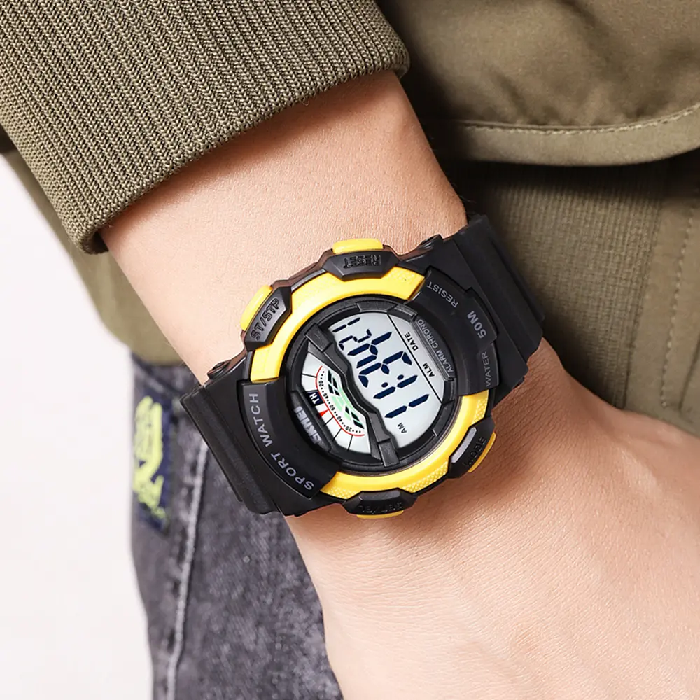 Чоловічий наручний годинник 2153BKYL Black-Yellow Skmei acs0030230 - фото 4