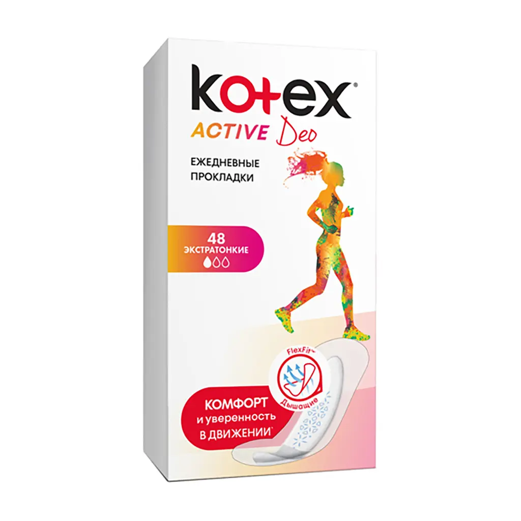 Щоденні прокладки Kotex Active Deo Extra Thin 48 шт. (5029053547886) - фото 2