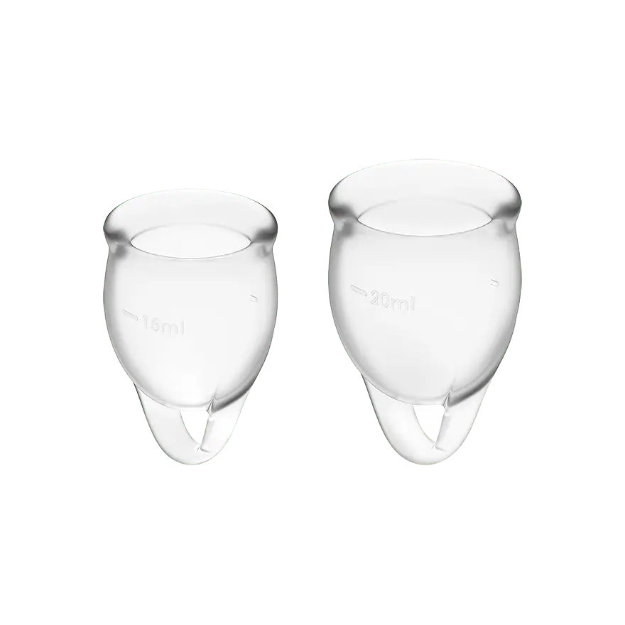 Satisfyer Feel Confident Menstrual Cup - Менструальні чаші, 15 та 20 мл (прозорі) - фото 6