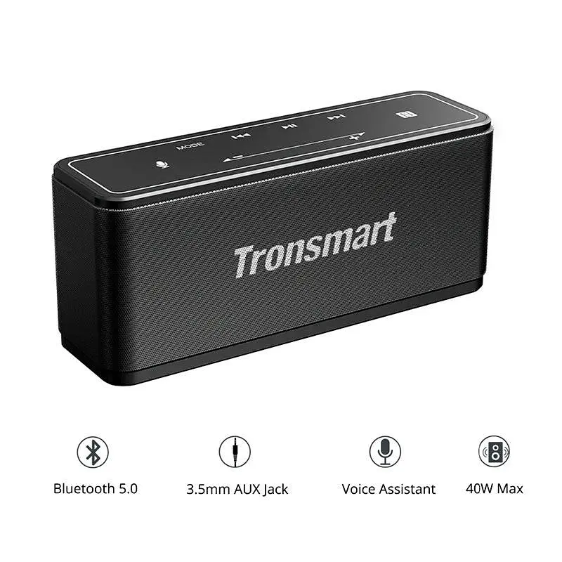 Портативна акустика Tronsmart Mega 40w бездротова чорна - фото 5