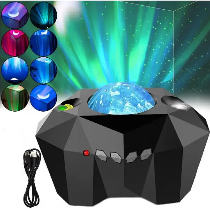 USB нічник проектор Зоряне небо з колонкою bluetooth Чорний - фото 2