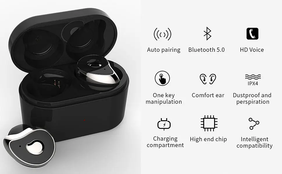Бездротові Bluetooth-наушники MDR HBQ SE6 TWS ∙ Наушники TWS HBQ SE6 бездротові легкі кристально чистий звук - фото 4