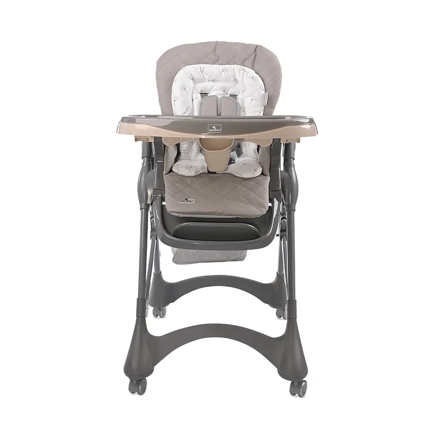 Дитячий регульований стільчик для годування немовлят Bellissimo Almond Beige Pu Leather Lorelli Бежевий - фото 2