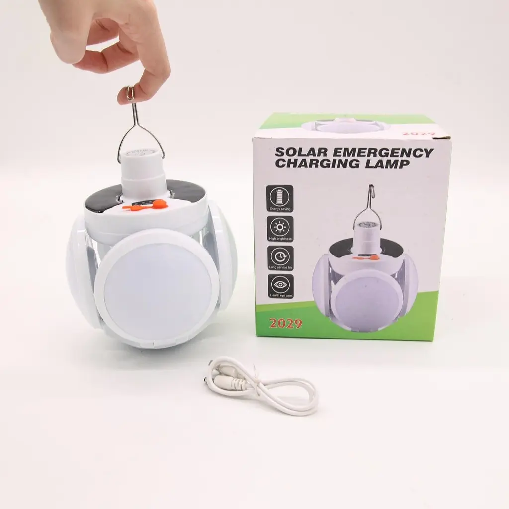 Акумуляторна кемпінгова LED-лампа з сонячною панелью Bailong 100W BL-2029 USB - фото 8