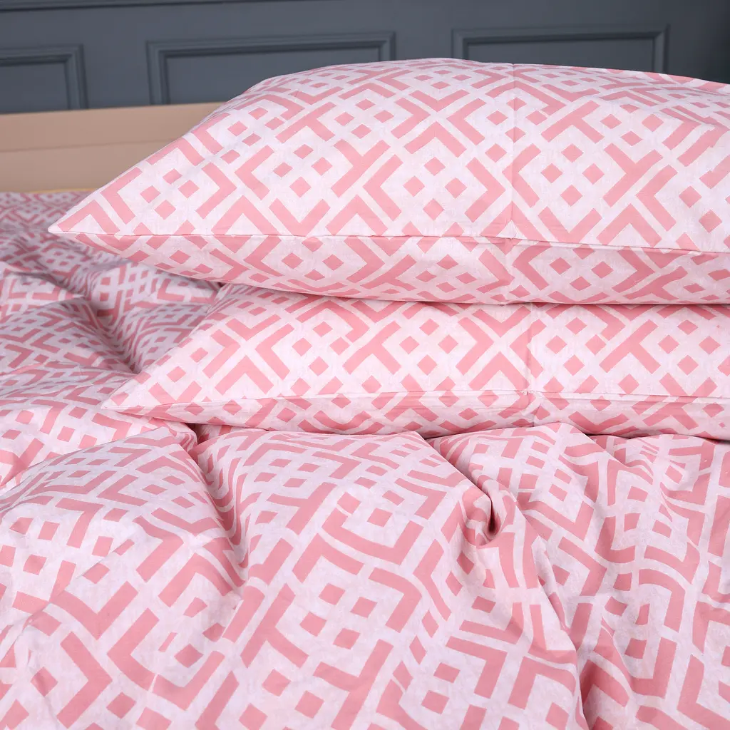 Комплект постільної білизни бязь MIRSON Abstract Pink 143х210см (2200013166689) - фото 2