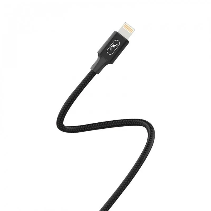 Кабель SkyDolphin S55L Neylon USB - Lightning (M/M), 1 м, Black (SDUSB-000434) - фото 2