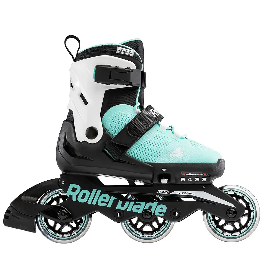 Дитячі ролики Rollerblade Microblade 3WD 33-36,5 Білий-Блакитний - фото 2