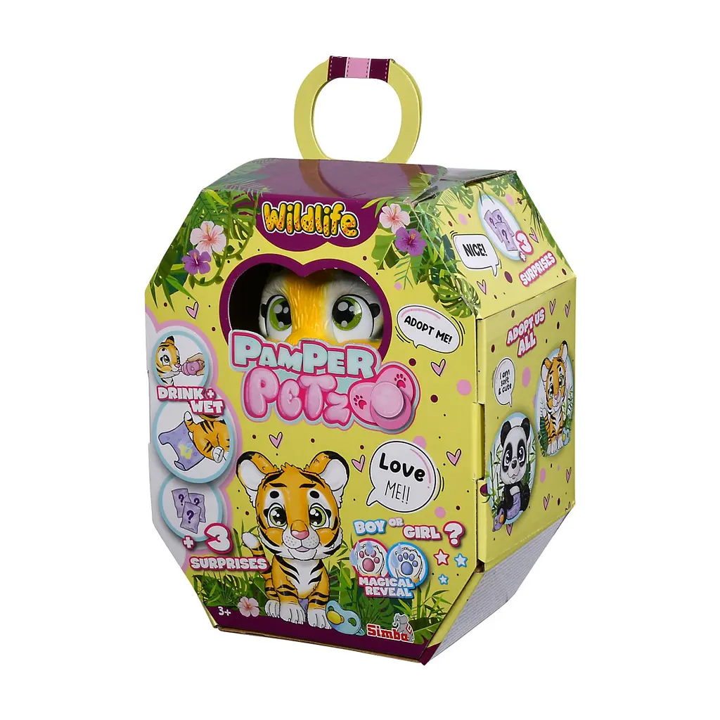Ігровий набір Simba Pamper Petz Тигреня, що п'є і пісяє, з кольоровою лапкою, 3 аксесуари-сюрпризи (5953575) - фото 4
