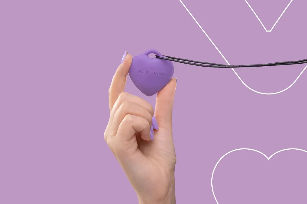 Мінівібратор "Сердечко" FairyGasm PleasureStone violet, 9 режимів, на шнурку - фото 6