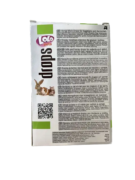 Ласощі для гризунів та кроликів Lolo Pets Дропси медово-молочні 75 г LO-71035 - фото 2