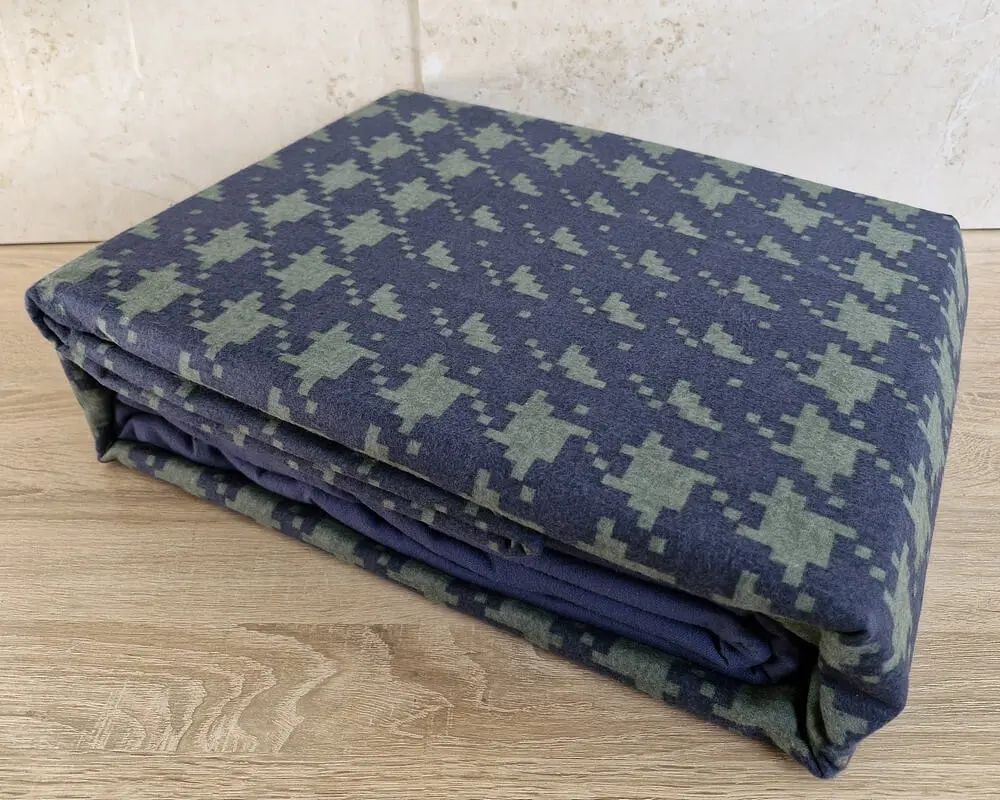 Турецька постільна білизна First Choice фланель Sadora navy blue євро - фото 2