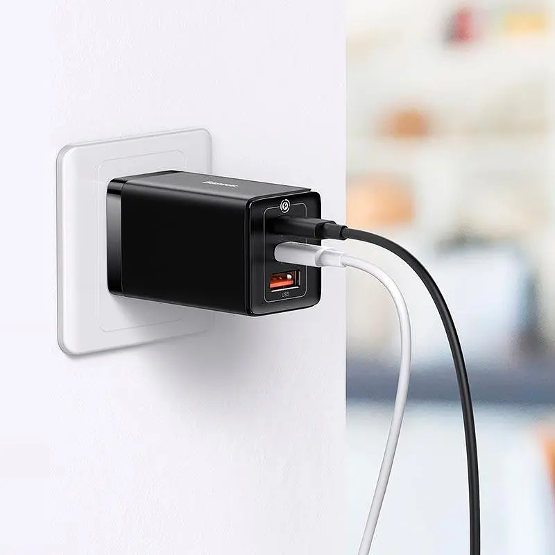 Адаптер сетевой Baseus C to C cable GaN5 Pro Fast Charger 3 порта 65 W черный - фото 4