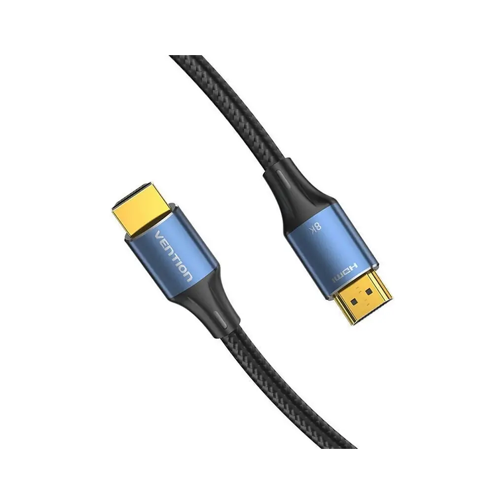 Кабель мультимедійний HDMI M to HDMI M 3.0m 8K60Hz cotton braided blue Vention (ALGLI) - фото 2