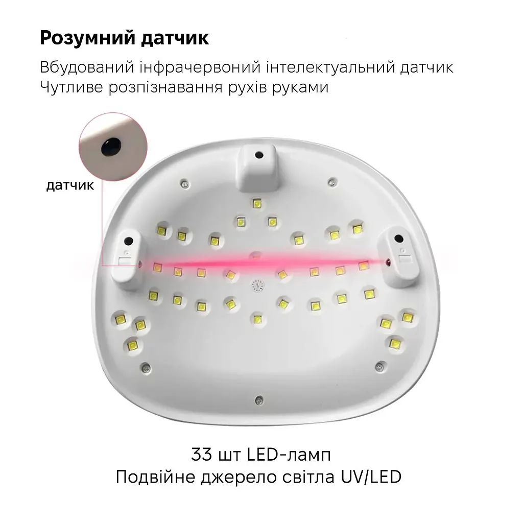 Лампа для манікюру SML S8 48Вт 33led White - фото 4