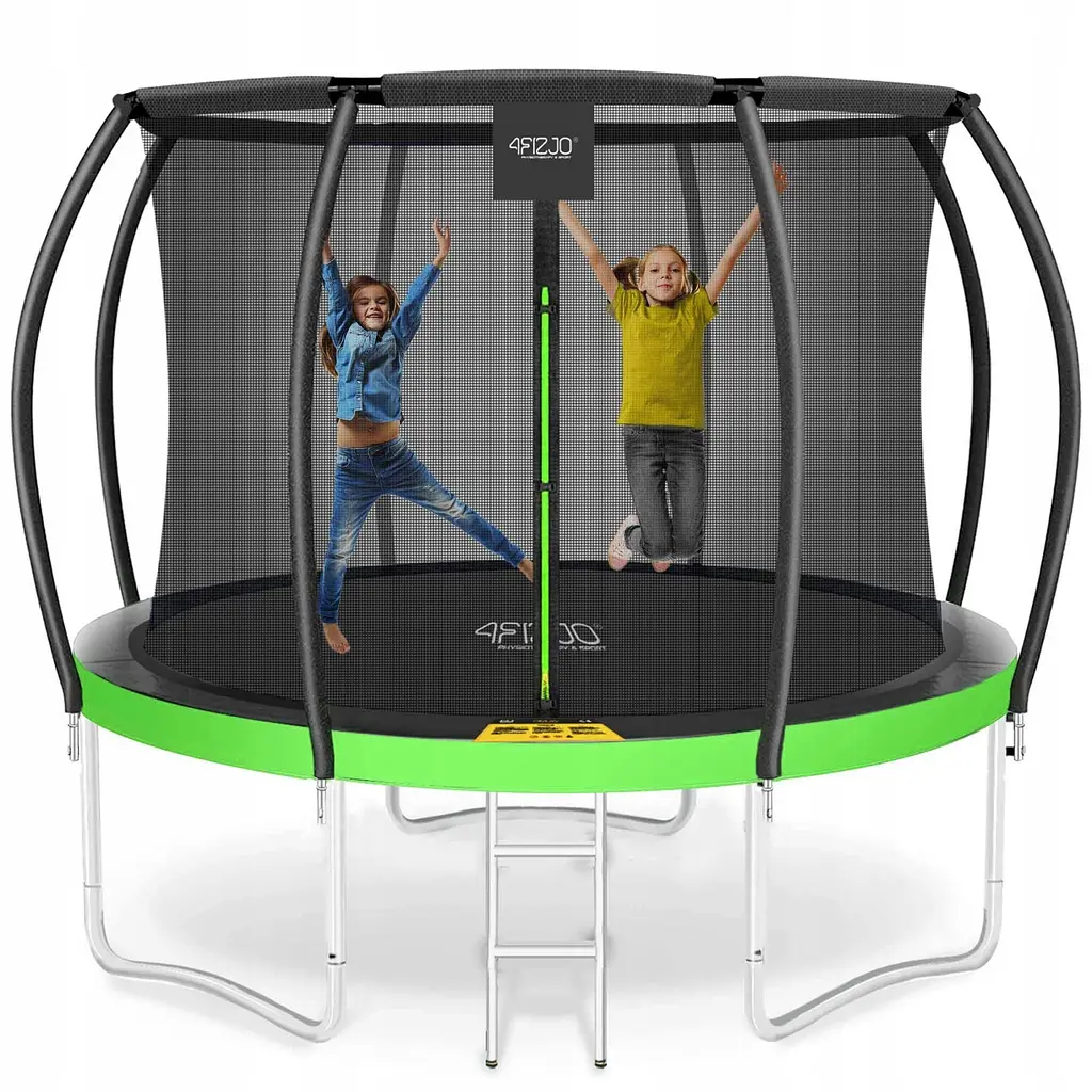 Батут із внутрішньою сіткою 4FIZJO Premium 10FT 312 см 4FJ0365 Black/Green (P-5907739314178) - фото 2