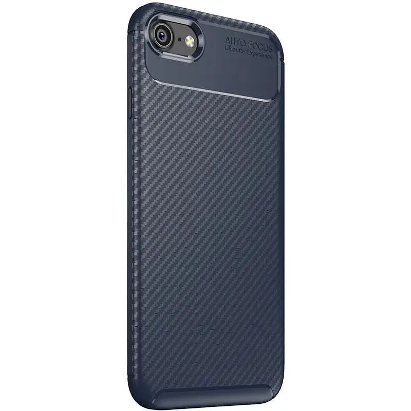 Чохол-накладка Toto TPU Carbon Fiber 1.5 mm Case Apple iPhone 7/8/SE 2020 Dark Blue - фото 3
